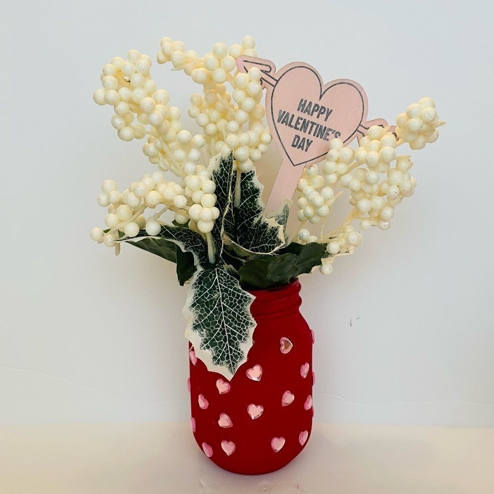 Handcrafted Mason Jar Valentines Love